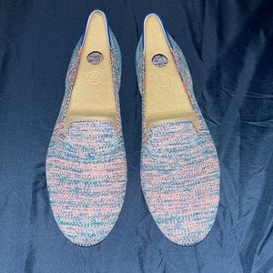 Turquoise melange Rothy’s loafer